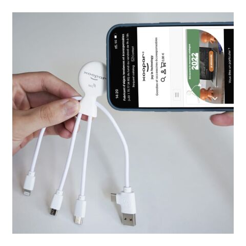 2099 | Xoopar Mr. Bio Smart Charging cable with NFC Weiss | ohne Werbeanbringung | Nicht verfügbar | Nicht verfügbar | Nicht verfügbar