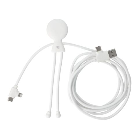 2092 - Xoopar Herr Bio Lang 60W PD Multi-Ladekabel 2 Meter   Weiss | ohne Werbeanbringung | Nicht verfügbar | Nicht verfügbar