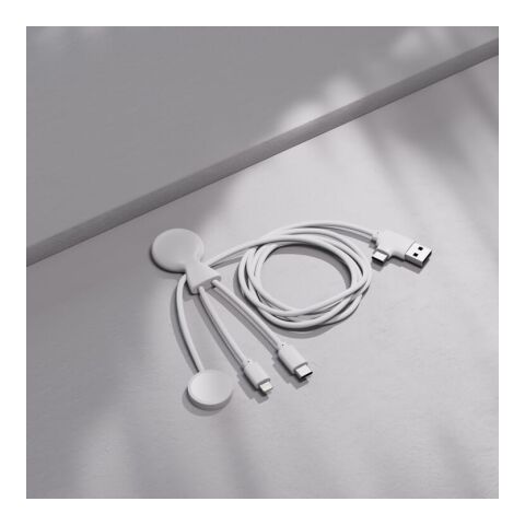 Xoopar Mr. Bio Long Multi-Kabel für Apple/Samsung Watch 1 Meter  Weiss | ohne Werbeanbringung | Nicht verfügbar | Nicht verfügbar