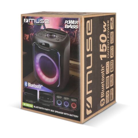 M-1803 | Muse Party-Lautsprecher mit Mikrofon 150W Schwarz | Doming | Oberseite | Ø 52 mm | Nicht verfügbar
