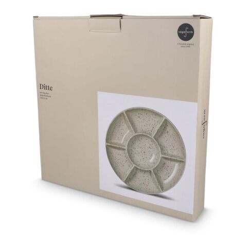 Sagaform Ditte Keramik-Servierplatte rund 26 cm Beige