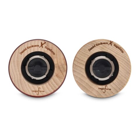 Sagaform "Gurken" Salz- und Pfeffermühle Set klein, 15 cm Dunkelrot | Gravur | auf Mühle 1 oben | 40 mm x 45 mm