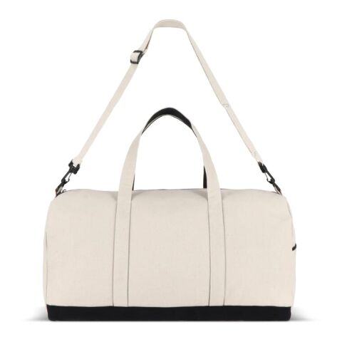 InSideOut Reuuz Canvas Reise-/Sporttasche 28 x 56 x 28 cm Beige-Schwarz | Digital Transferdruck | Rückseite | 190 mm x 190 mm