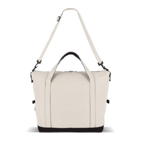 InSideOut Reuuz Canvas Reisetasche 32 x 60 x 20 cm Beige-Schwarz | Digital Transferdruck | Rückseite | 205 mm x 240 mm