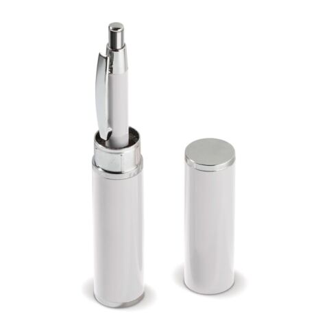 Kugelschreiber in Köcher Weiss | 1-farbiger Tampondruck | Unterrohrteil | 15 mm x 50 mm | Nicht verfügbar