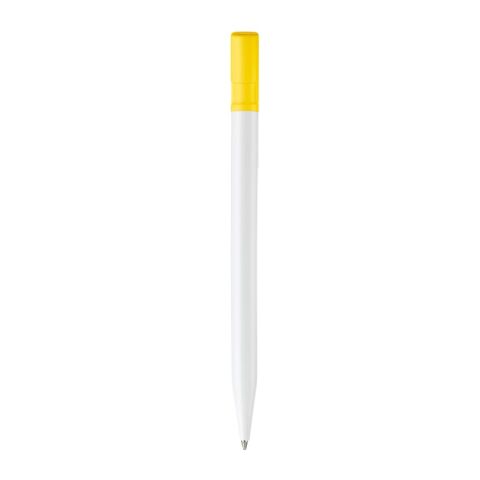 Kugelschreiber Nash Hardcolour Weiss-Gelb | 1-farbiger Tampondruck | Clip | 30 mm x 5 mm | Nicht verfügbar