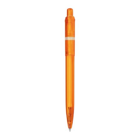 Kugelschreiber Ducal Clear Transparent Orange-Orange | 1-farbiger Siebdruck | in Verlängerung vom Clip | 40 mm x 25 mm | Nicht verfügbar