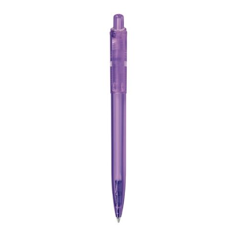 Kugelschreiber Ducal Clear Transparent Transparent Lila-Transparent Lila | 1-farbiger Siebdruck | 270° vom Clip | 40 mm x 25 mm | Nicht verfügbar