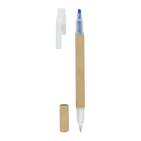 Textmarker Blau Weiss