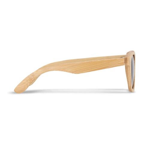 Justin Sonnenbrille aus Bambus UV400 Natur | Gravur | 1 cm vom rechten Scharnier | 46 mm x 13 mm