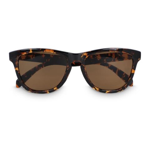 Finn Sonnenbrille UV400 Schwarz-Braun | 1-farbiger Tampondruck | 1 cm vom rechten Scharnier | 55 mm x 5 mm