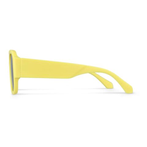 Bastian Sonnenbrille UV400 Hellgelb | 1-farbiger Tampondruck | 1 cm vom linken Scharnier | 50 mm x 15 mm