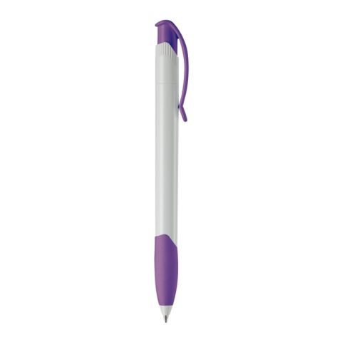 Kugelschreiber Apollo Hardcolour Weiss-Transparent Violett | 1-farbiger Siebdruck | 90° vom Clip | 40 mm x 25 mm | Nicht verfügbar