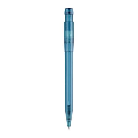 Kugelschreiber Pier Clear Transparent Blau Weiss-Blau Weiss | 1-farbiger Siebdruck | 180° vom Clip | 45 mm x 25 mm | Nicht verfügbar