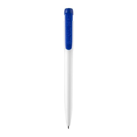 Kugelschreiber Ingeo TM Pen hardcolour Weiss-Dunkelblau | 1-farbiger Siebdruck | 180° vom Clip | 45 mm x 25 mm | Nicht verfügbar