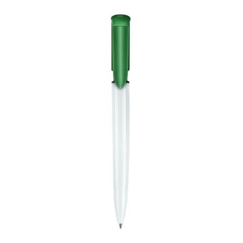 Kugelschreiber S40 Colour hardcolour Weiss-Grün | 1-farbiger Tampondruck | 90° vom Clip | 40 mm x 8 mm | Nicht verfügbar
