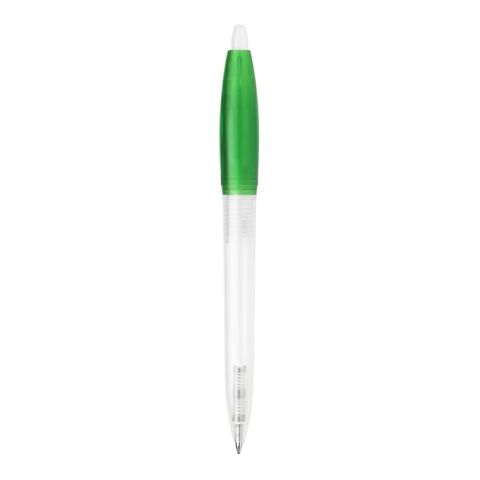 Kugelschreiber Bio-S! Clear Transparent Grün | 1-farbiger Siebdruck | 90° vom Clip | 40 mm x 25 mm | Nicht verfügbar