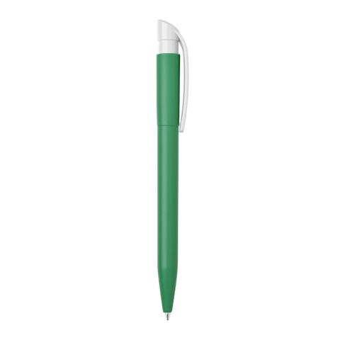 Kugelschreiber S45 Bio hardcolour Grün-Weiss | 1-farbiger Siebdruck | 270° vom Clip | 45 mm x 25 mm | Nicht verfügbar