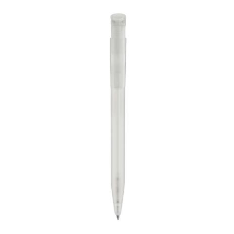 Kugelschreiber S45 R-PET Transparent Weiss-Weiss | 1-farbiger Siebdruck | 90° vom Clip | 45 mm x 25 mm | Nicht verfügbar