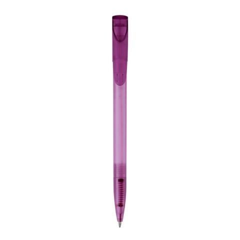 Kugelschreiber Deniro Frosty Transparent Violett | 1-farbiger Siebdruck | in Verlängerung vom Clip | 45 mm x 25 mm | Nicht verfügbar