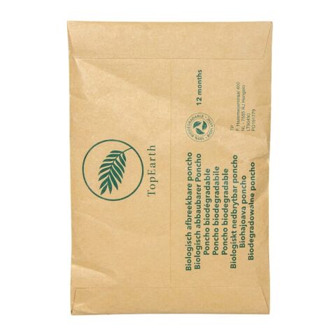 Biologisch abbaubarer Regenponcho Natur