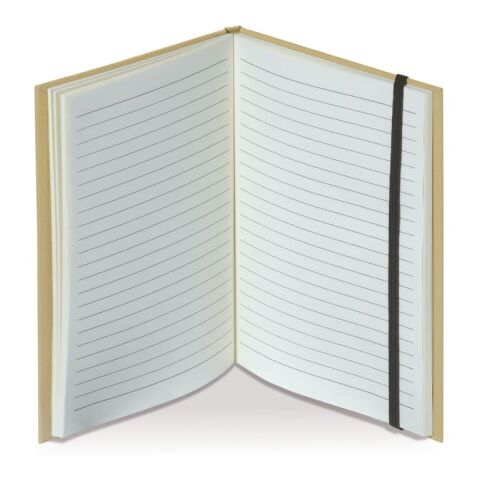 Karton Notizbuch A5 Braun | 1-farbiger Siebdruck | Rückseite | 100 mm x 140 mm | Nicht verfügbar