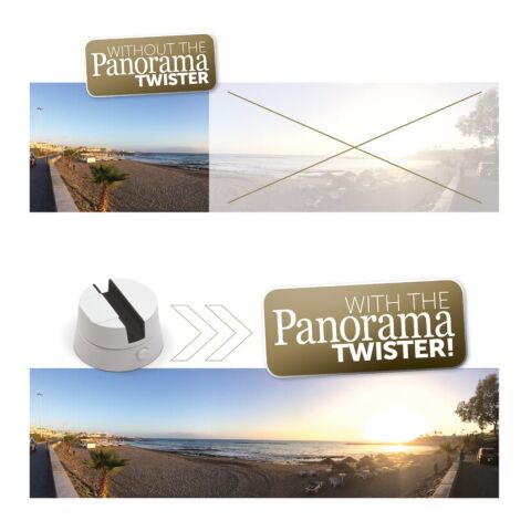 Panorama Smartphone-Ständer Weiss-Schwarz | ohne Werbeanbringung | Nicht verfügbar | Nicht verfügbar | Nicht verfügbar