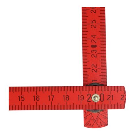 Zollstock Holz 2m Premium lackiert Rot / Weiß | ohne Werbeanbringung | Nicht verfügbar | Nicht verfügbar | Nicht verfügbar