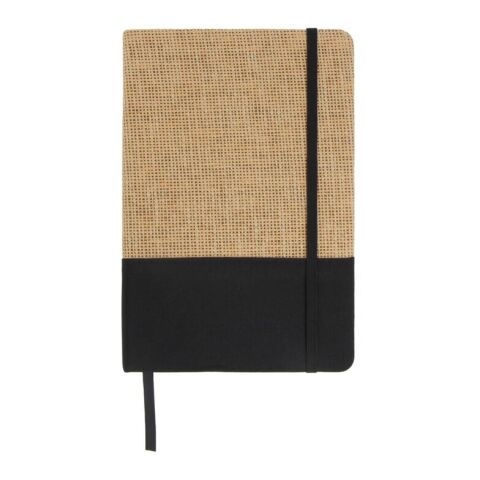 Notizbuch Jute R-PET GRS schwarz