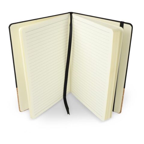 Notizbuch R-PET &amp; Kork A5 Schwarz | ohne Werbeanbringung | Nicht verfügbar | Nicht verfügbar