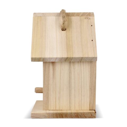 Kleines Vogelhäuschen aus FSC-Holz Natur | ohne Werbeanbringung | Nicht verfügbar | Nicht verfügbar