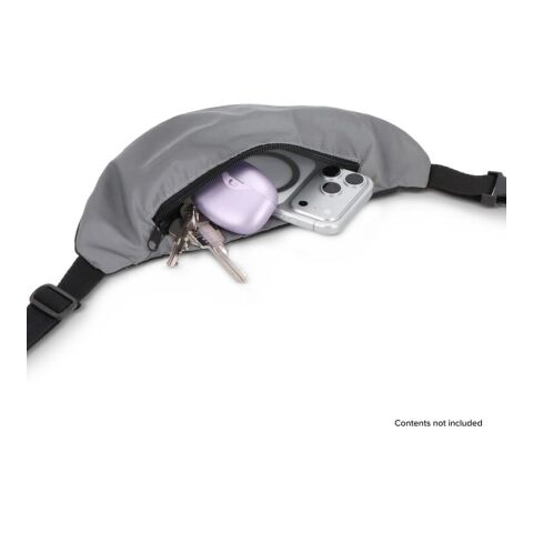 Reflektierende Zola-Hüfttasche Grau | ohne Werbeanbringung | Nicht verfügbar | Nicht verfügbar