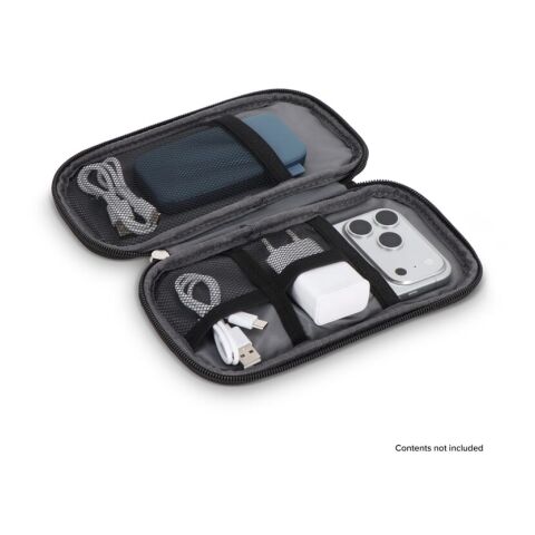 rPET PU-beschichtete 210D Kyra-Organizer-Etui 20 x 11,5 x 2 cm Schwarz | ohne Werbeanbringung | Nicht verfügbar | Nicht verfügbar