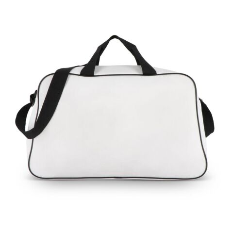 R-PET 600D Sport- und Reisetasche 48 x 25 x 28 cm 30 l Weiss-Schwarz | ohne Werbeanbringung | Nicht verfügbar | Nicht verfügbar