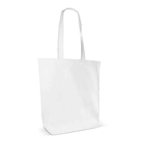 Einkaufstasche Bio-Baumwolle farbig lang 270g/m² 42x12x43 cm Weiss | ohne Werbeanbringung | Nicht verfügbar | Nicht verfügbar