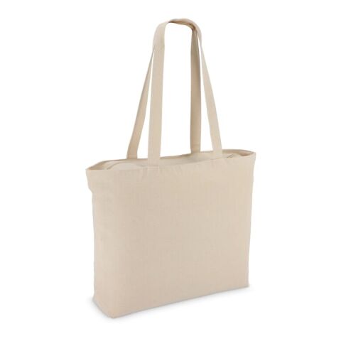 Baumwoll-Tragetasche mit Reißverschluss OEKO-TEX® 47 x 11 x 35cm 320g/m² Ecru | ohne Werbeanbringung | Nicht verfügbar | Nicht verfügbar