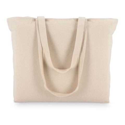 Baumwoll-Tragetasche mit Reißverschluss OEKO-TEX® 47 x 11 x 35cm 320g/m² Ecru | ohne Werbeanbringung | Nicht verfügbar | Nicht verfügbar