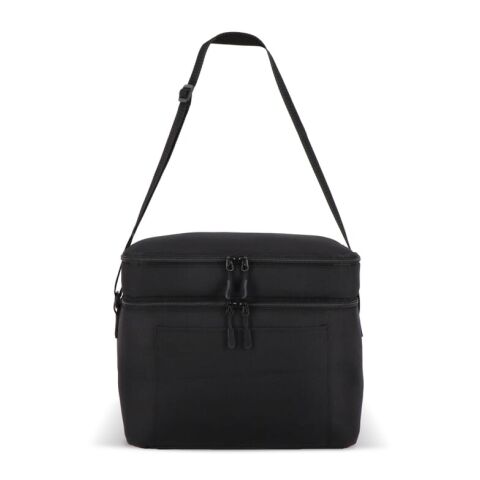 R-PET 600D Kühlbeutel mit zwei Fächern 30 x 20 x 25 cm 15 l Schwarz | ohne Werbeanbringung | Nicht verfügbar | Nicht verfügbar