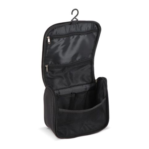 rPET 300D Kora Reise-Kulturbeutel schwarz | ohne Werbeanbringung | Nicht verfügbar | Nicht verfügbar