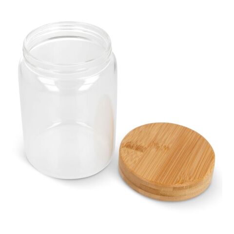 Kanister Glas &amp; Bambus 900ml Transparent | ohne Werbeanbringung | Nicht verfügbar | Nicht verfügbar | Nicht verfügbar