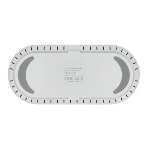 3-in-1 15W Drahtloses Ladegerät für Handys, Apple Watch und AirPods. Weiss | ohne Werbeanbringung | Nicht verfügbar | Nicht verfügbar