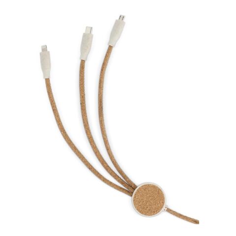 FSC cork 3 in 1 PD charging &amp; data cable Natur | ohne Werbeanbringung | Nicht verfügbar | Nicht verfügbar | Nicht verfügbar