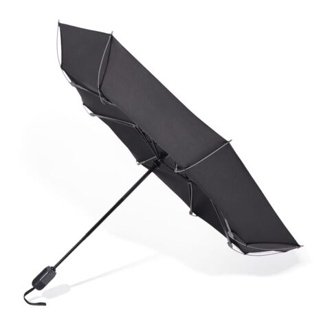 Luxuriöser 23” Wende-Regenschirm mit automatischer Öffnung und Schließung Schwarz