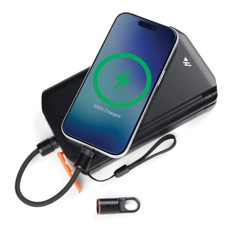 Nordic Drift Everest USB-C 60W-Schnellladekabel m. Karabiner schwarz