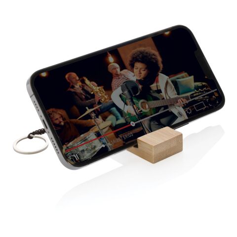 Standkey Bambus Schlüsselanhänger Telefonständer braun | ohne Werbeanbringung | Nicht verfügbar | Nicht verfügbar