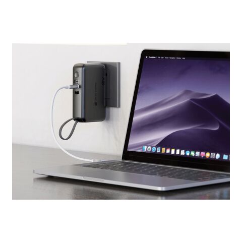 Urban Vitamin Eureka RCS recyceltes 65W-Hybrid-Ladegerät schwarz | ohne Werbeanbringung | Nicht verfügbar | Nicht verfügbar