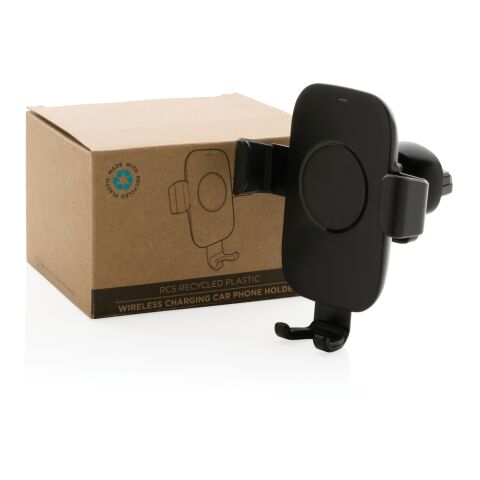 10W Wireless Charging Autohalter aus RCS Plastik schwarz | ohne Werbeanbringung | Nicht verfügbar | Nicht verfügbar