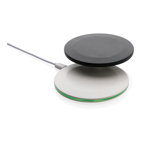 15W-Wireless-Fast-Charger aus recyceltem RCS-Kunststoff schwarz | ohne Werbeanbringung | Nicht verfügbar | Nicht verfügbar