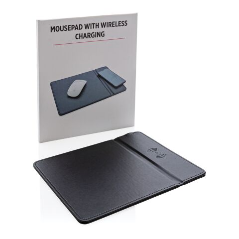 Mousepad mit Wireless-5W-Charging Funktion schwarz | ohne Werbeanbringung | Nicht verfügbar | Nicht verfügbar
