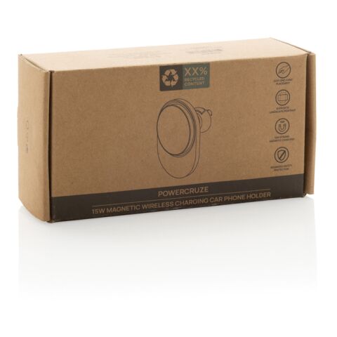 PowerCruze magnetischer 15W Autohalter aus RCS rec. ABS schwarz | ohne Werbeanbringung | Nicht verfügbar | Nicht verfügbar